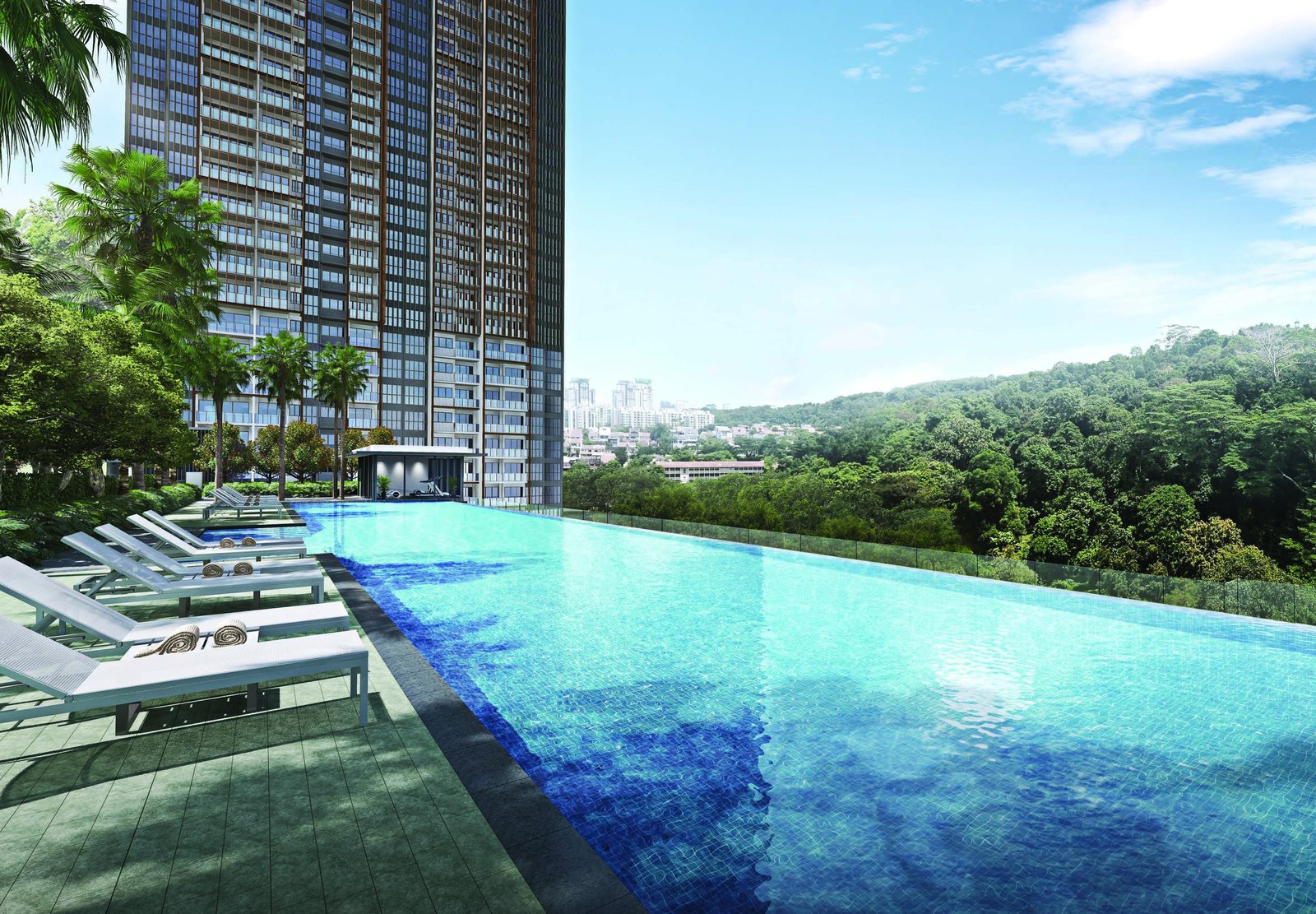 50m infinity pool (artist’s impression)